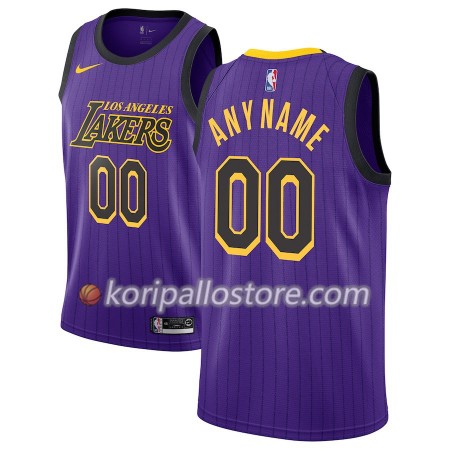 Los Angeles Lakers Custom 2018-19 Nike City Edition Violetti Miesten Pelipaidat Swingman 